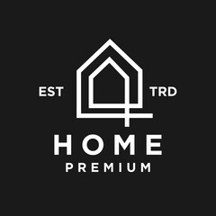 House H letter logo icon design illustration template