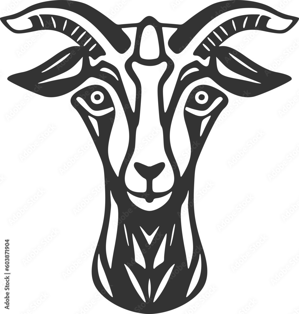 Sticker Goat symbol design