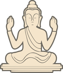 Meditation pose illustration