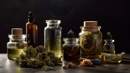 medicinal cannabinoids products mock up mockup flatlay