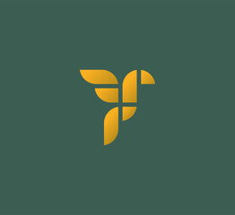 Abstract bird logo creative design