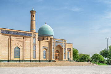 Awesome view of Hazrati Imam Mosque in Tashkent, Uzbekistan
