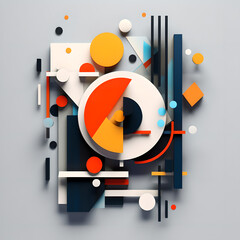 Obraz premium Symmetric Visions: Exploring Geometric Abstraction