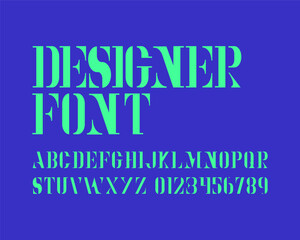Creative Designer font set in vector format