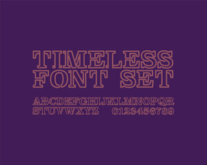 Creative Designer font set in vector format