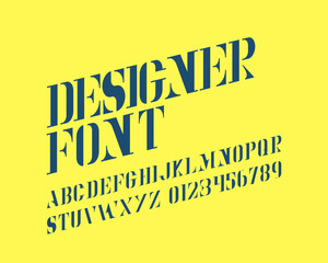 Condensed Designer Font Set in vector format