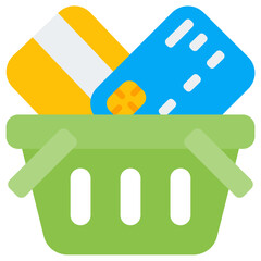 shopping bag flat icon