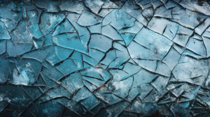 broken ice in winter background. Generative AI