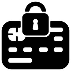 security lock glyph icon