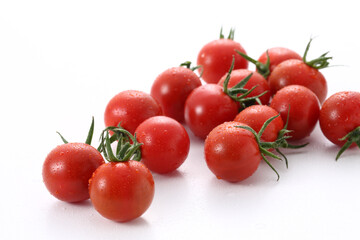 新鮮なミニトマト　白背景
