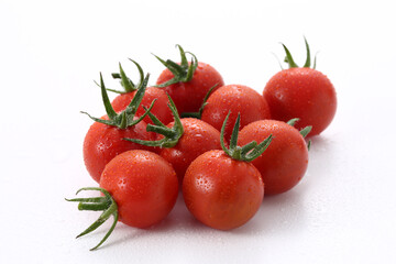 新鮮なミニトマト　白背景