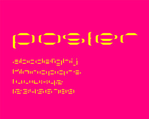 Thin designer font set in vector format 