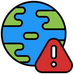 world outline color icon