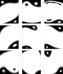 Simple black silhouette frame. The aspect ratio is four to five.
