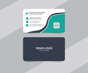 Professional medical-style business card design template. Medical healthcare or hospital and doctor name card template.
