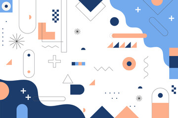 Flat design abstract background
