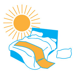 朝のぐちゃぐちゃになったベッド