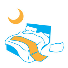 夜の乱れたベッド