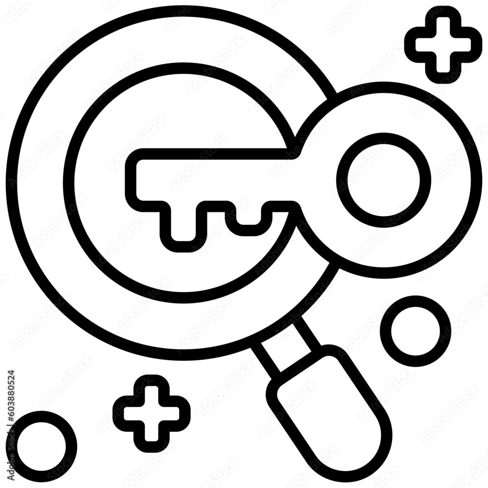 Poster searching outline icon