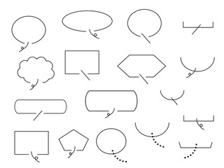 Fototapeta premium シンプルな吹き出しセット
