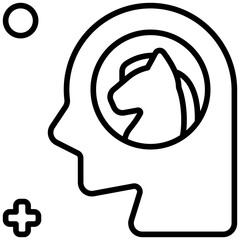 psychology outline icon