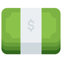 banknote flat icon