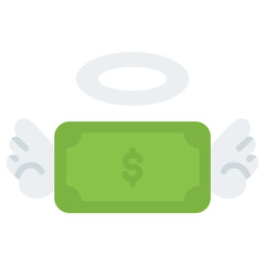 flying money flat icon