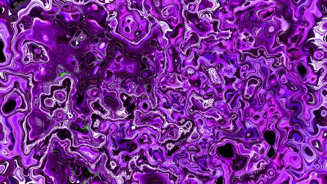 Animated texture liquid background . Abstract chocolate multicolor pattern twist wavy shiny liquid 
