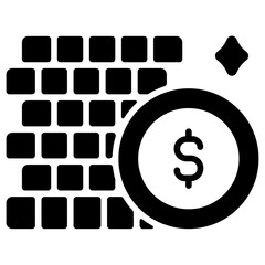 coins stack glyph icon