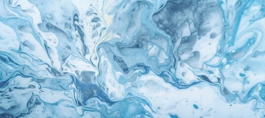 Obraz na płótnie Canvas Abstract liquid blue marble texture background. Generative AI technology.