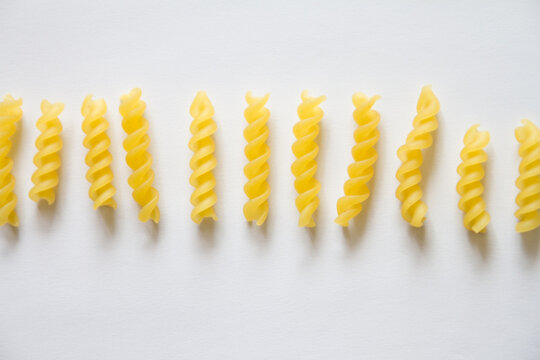 spaghetti on a white background