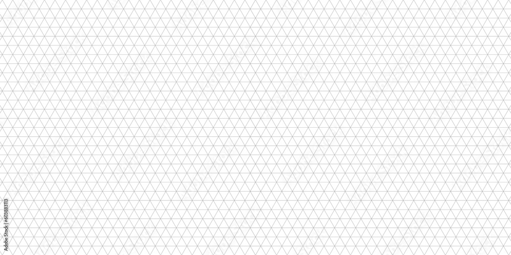 Wall mural seamless triangle grid background. geometry pattern triangle. abstract black and white geometry seam