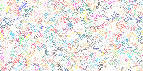 Psychedelic abstract background made by generative algorithm: Reaction-diffusion or Turing pattern formation. Vector design