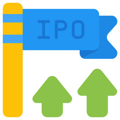 ipo flat icon