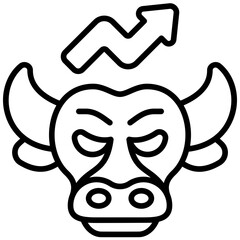 bull market outline icon