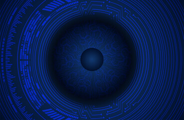 eye cyber circuit future technology concept background