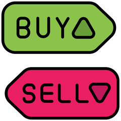 trading outline color icon