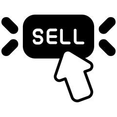 sell solid line icon