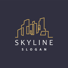 Cityscape Logo, Metropolis Skyline Design, City Building Vector, Icon Symbol Illustration