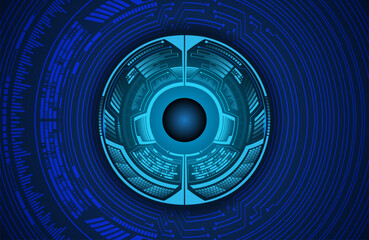 eye cyber circuit future technology concept background