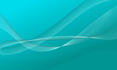 green lines curve wave with soft gradient abstract background