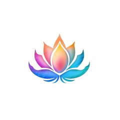 Lotus flower. Colorful. Generative AI