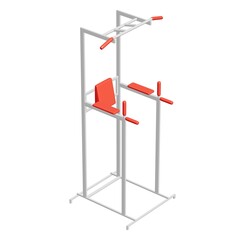 Pull up bar. Upper body workout, bodybuilding exercise.