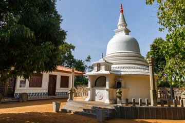 Stupa in a Buddhist temple near Kalutara, Sri Lanka