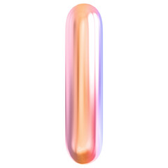 Alphabet Letter I Gradient Modern 3d font