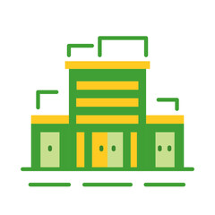 Simple Flat Office Bulding design vector icon design vector line icon svg