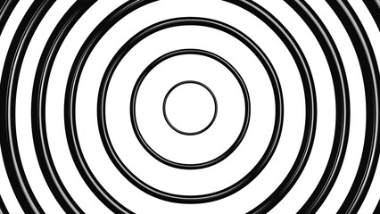 Beautiful illustration of black circles pattern on plain white background