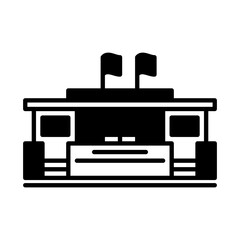 Solid Line Embassy design vector icon design vector line icon svg