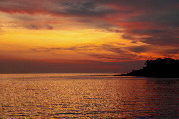 Sunset at Kood island in thailand