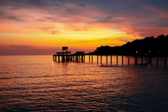 Sunset at Kood island in thailand